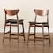 Baxton Studio Latina Black Upholstered Walnut Finishing 24in Counter Stool 123-6800 - alternate 5